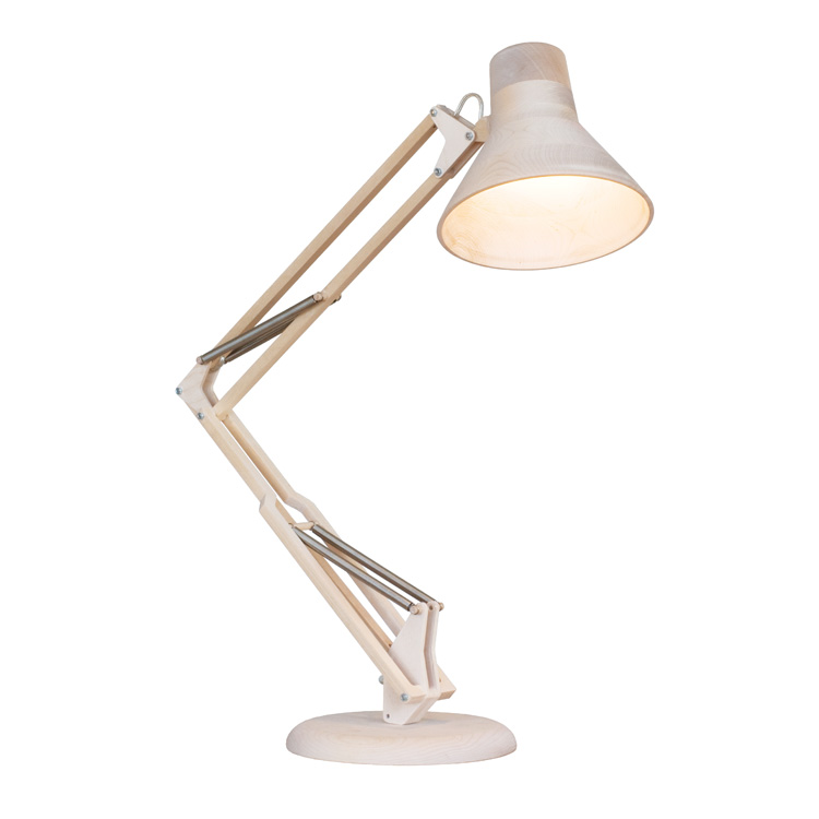 TR16 Wood anglepoise lamp
