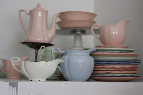 Pink crockery