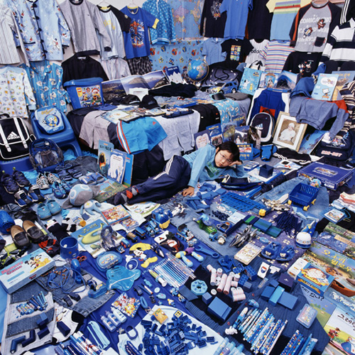 Boy's blue bedroom
