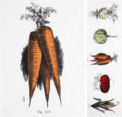 carrot tea towel