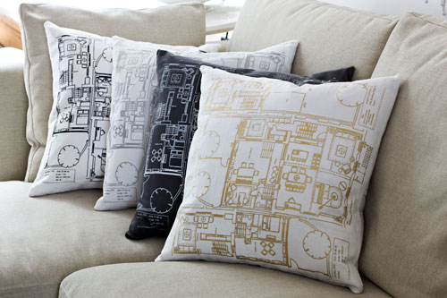 Floor plan cushion