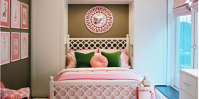 Pink teenage bedroom