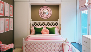 Pink teenage bedroom