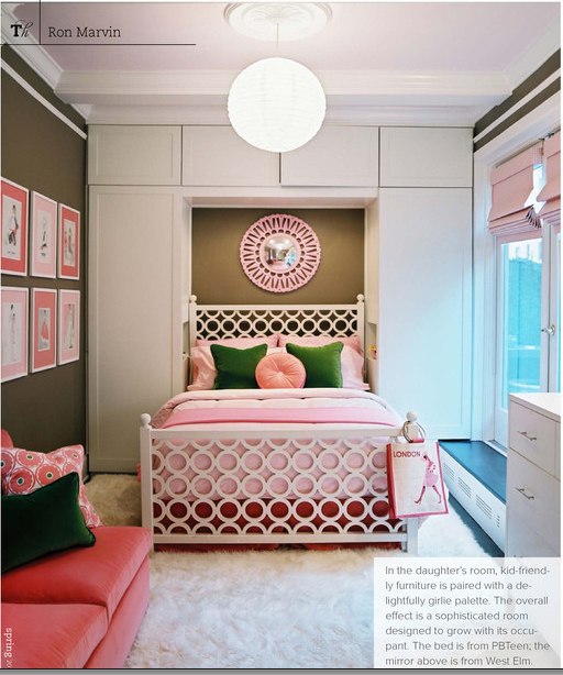 Pink teenage bedroom