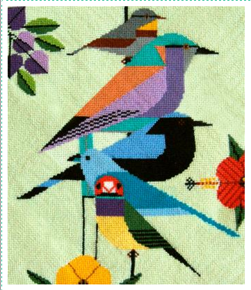 Charley Harper needlepoint