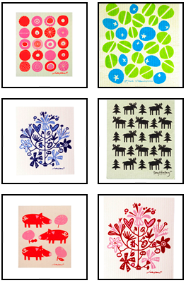 Printed dishcloths