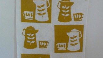 Screen print tea towel