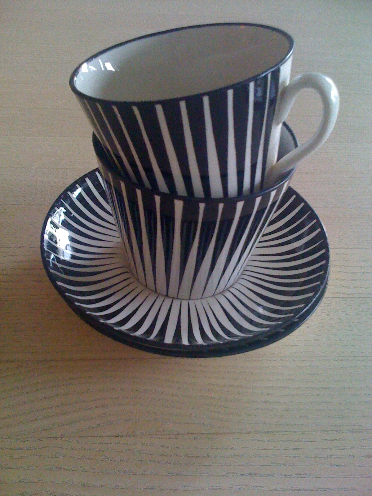 Vintage stripe teacups