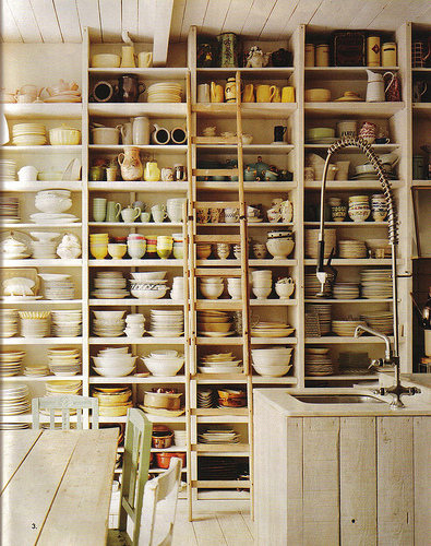 Open shelves kitchen