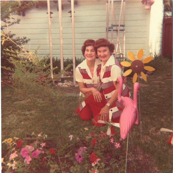 Twin sisters vintage photo