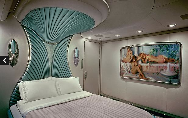 Private jet bedroom