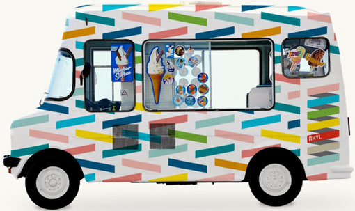 modern ice cream van