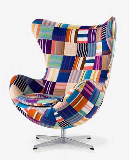 Patchwork egg chair