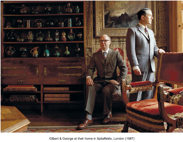 Gilbert and George at home