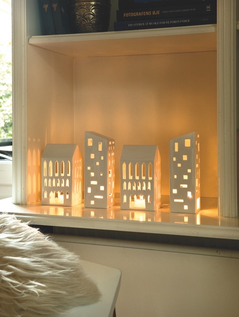 Christmas tea light houses