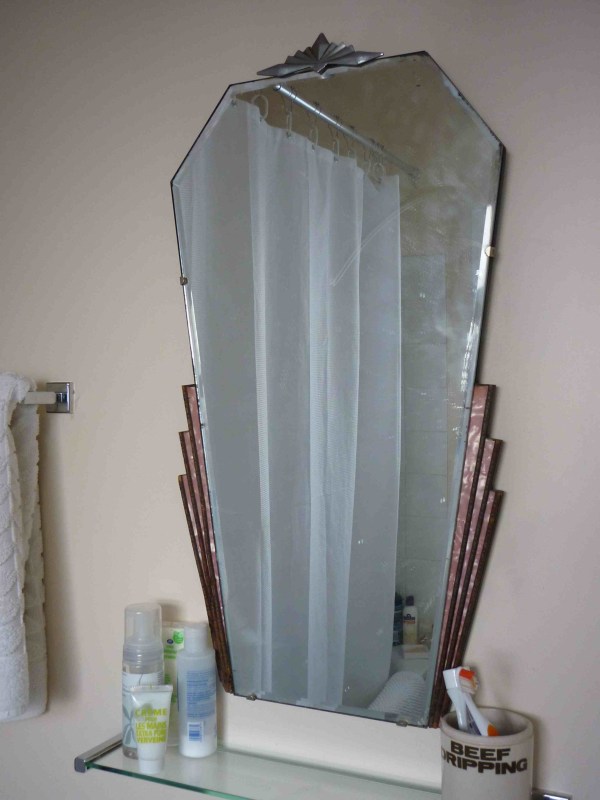 shell edged mirror