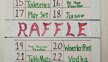 Raffle sign