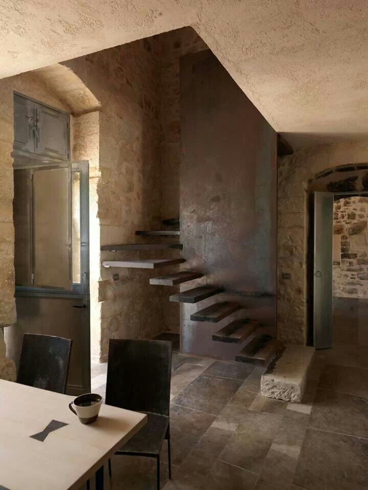 Rustic house | staircase with no ballustrade | dangerous stairs