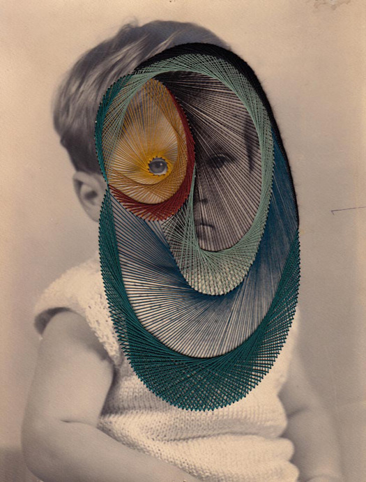 Maurizio Anzeri embroidered photographs