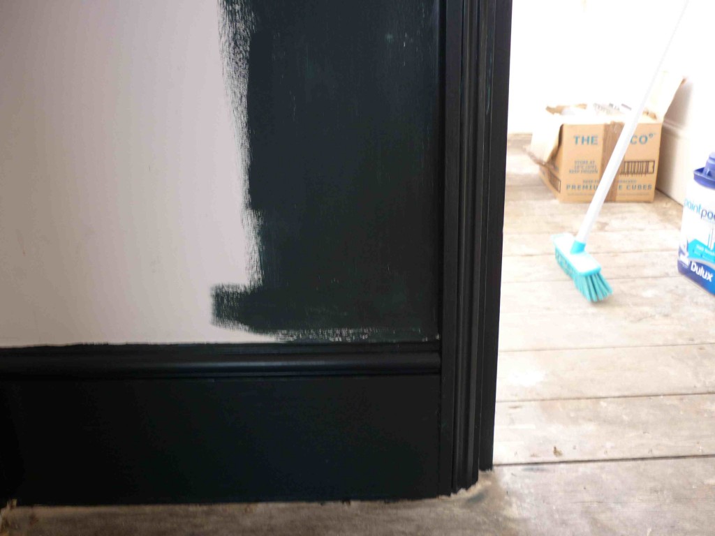 black skirting board