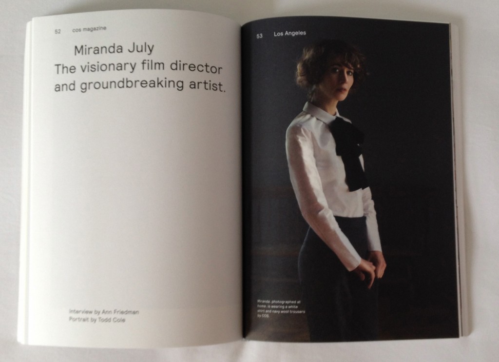 Miranda July in Cos | Cos Magazine | My Friend's House