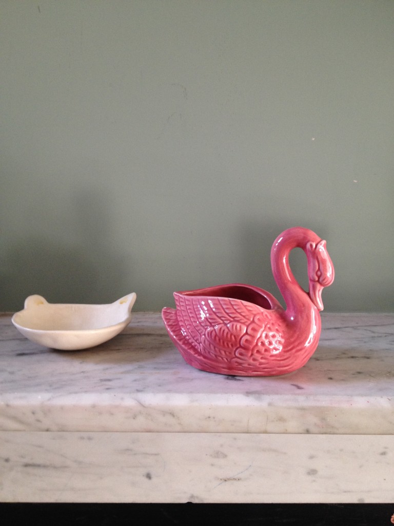 Pink swan | Mantelpiece display | My Friend's House