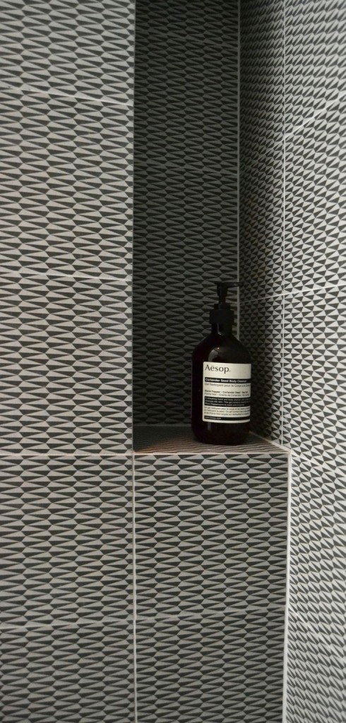 Paris interior designers | Festen | Patterned tiled bathroom | My Friend's House