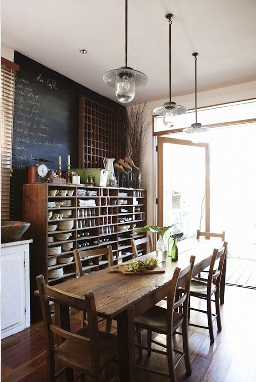 Rustic kitchen table