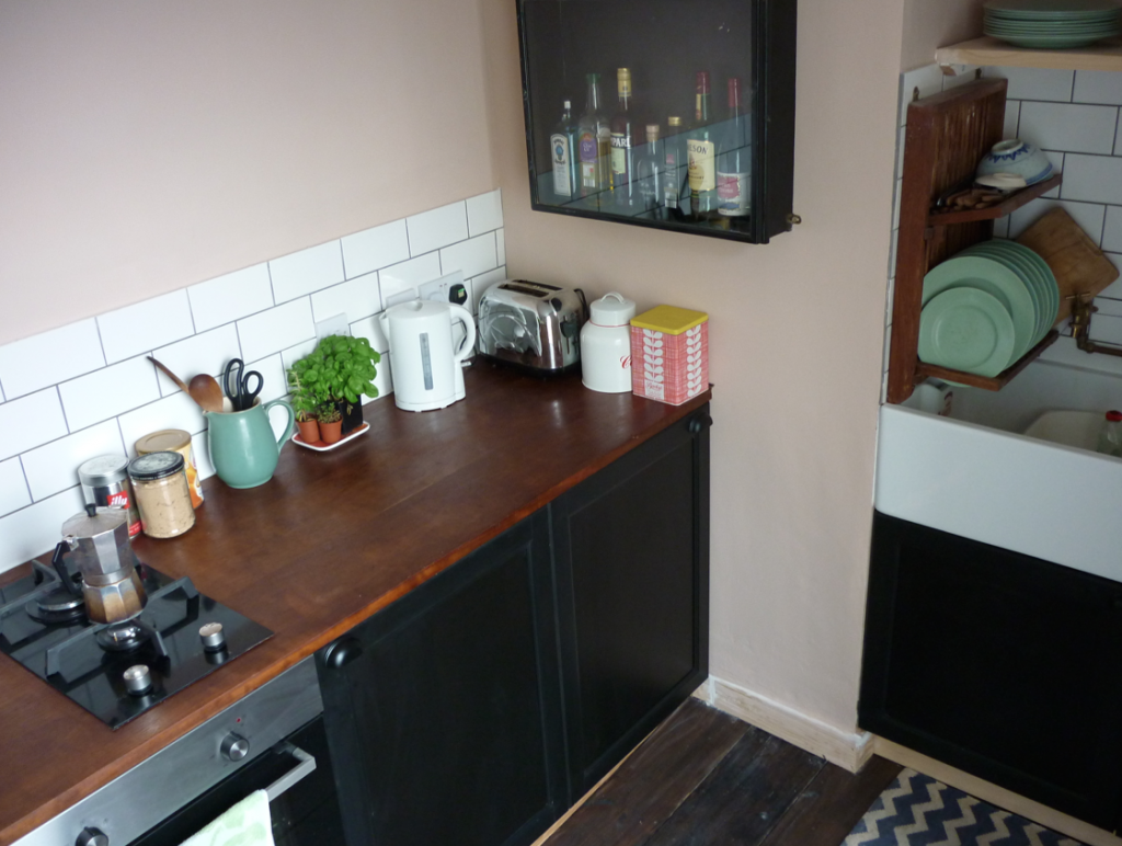 black ikea kitchen units