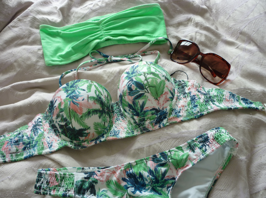 Palm print bikini