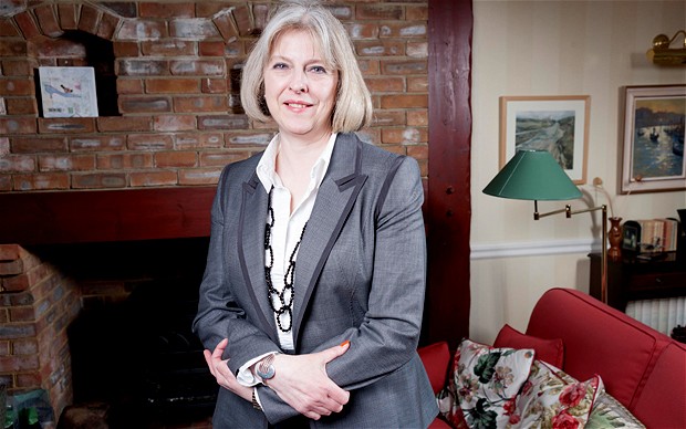 Teresa May at home