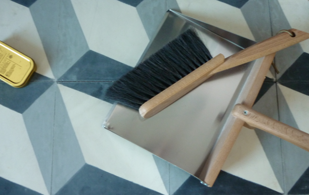 horsehair dustpan and brush