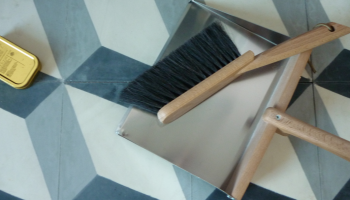 horsehair dustpan and brush