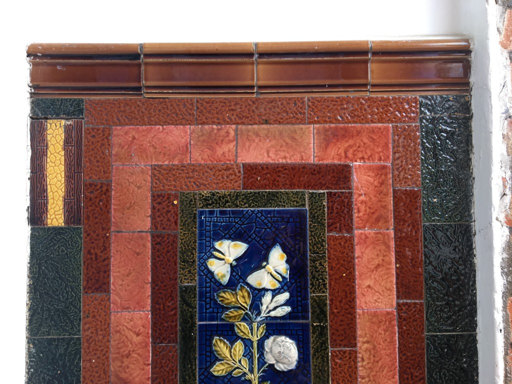 Victorian tiles close up