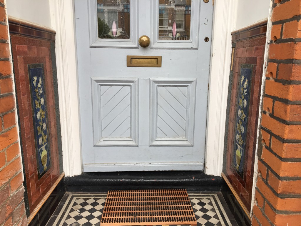 door and tiles